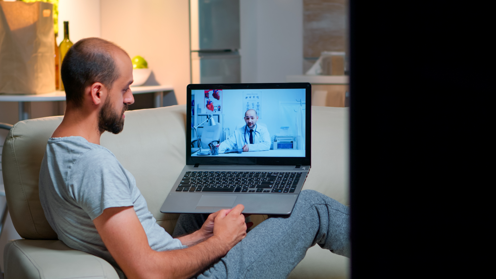 Blog 7 sick man having online telemedicine consultation d J5TVVGM 1 1